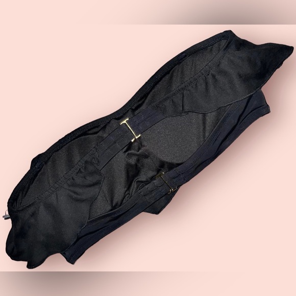 *RARE* Black Victoria’s Secret (Crochet/Ruffle) Detailed Cheeky Swimsuit Bikini - Picture 14 of 15